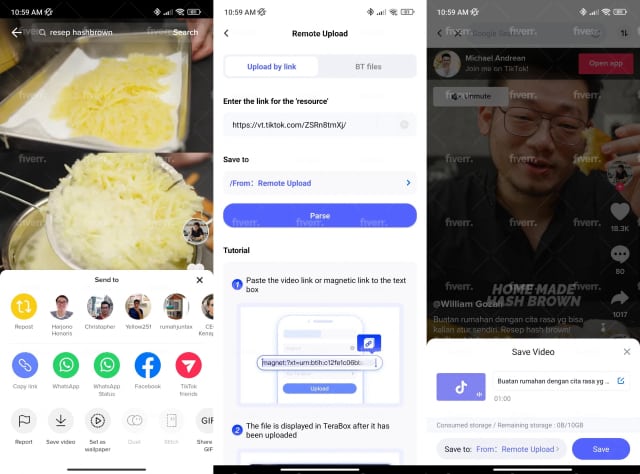 03 ดาวน์โหลดวิดีโอ tiktok