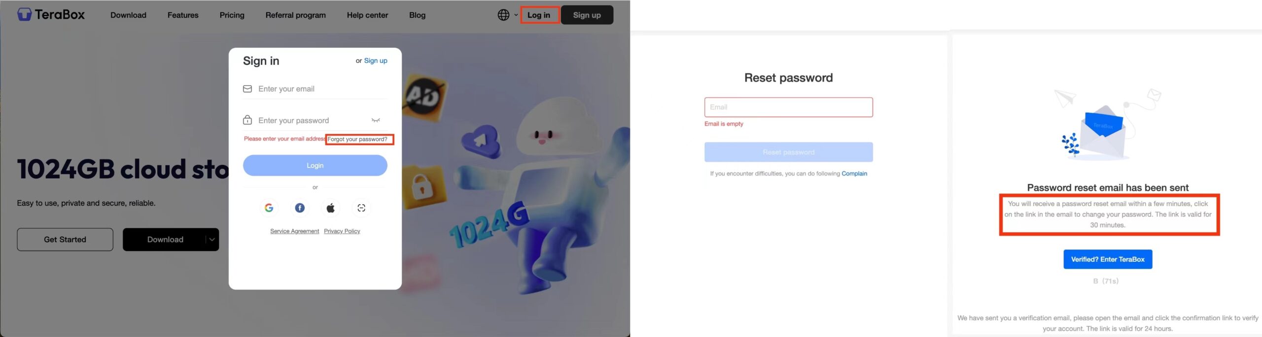 Changing Your TeraBox Account Password