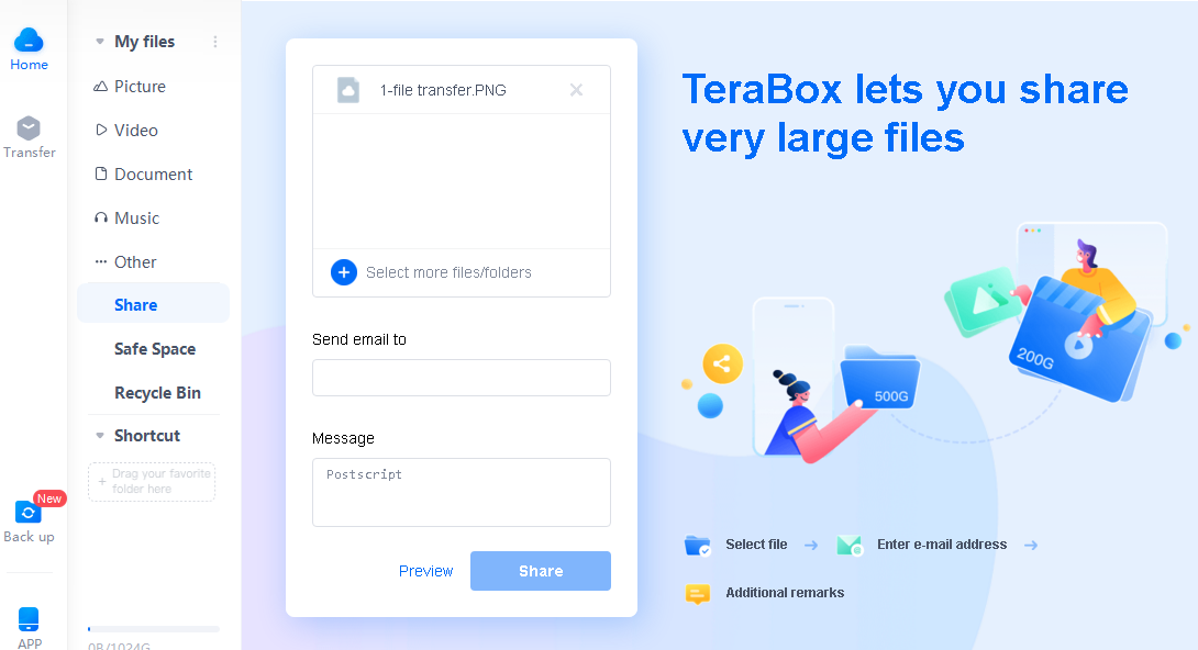 09 TeraBox large file share