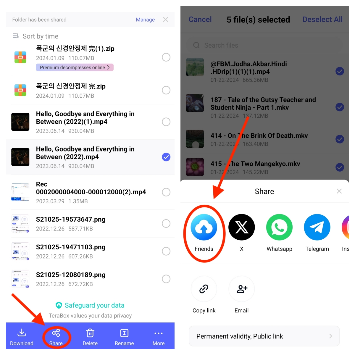 Instant Sharing and Saving of TeraBox Message Files