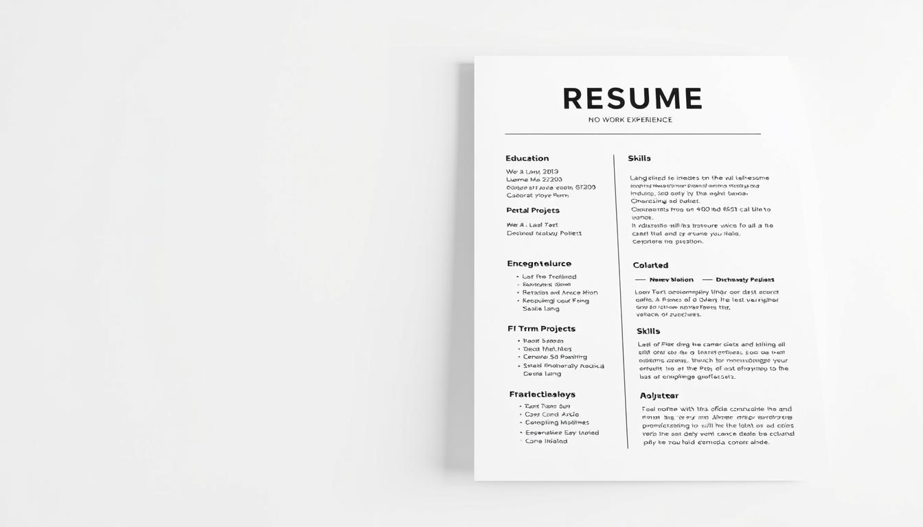 resume with no experience