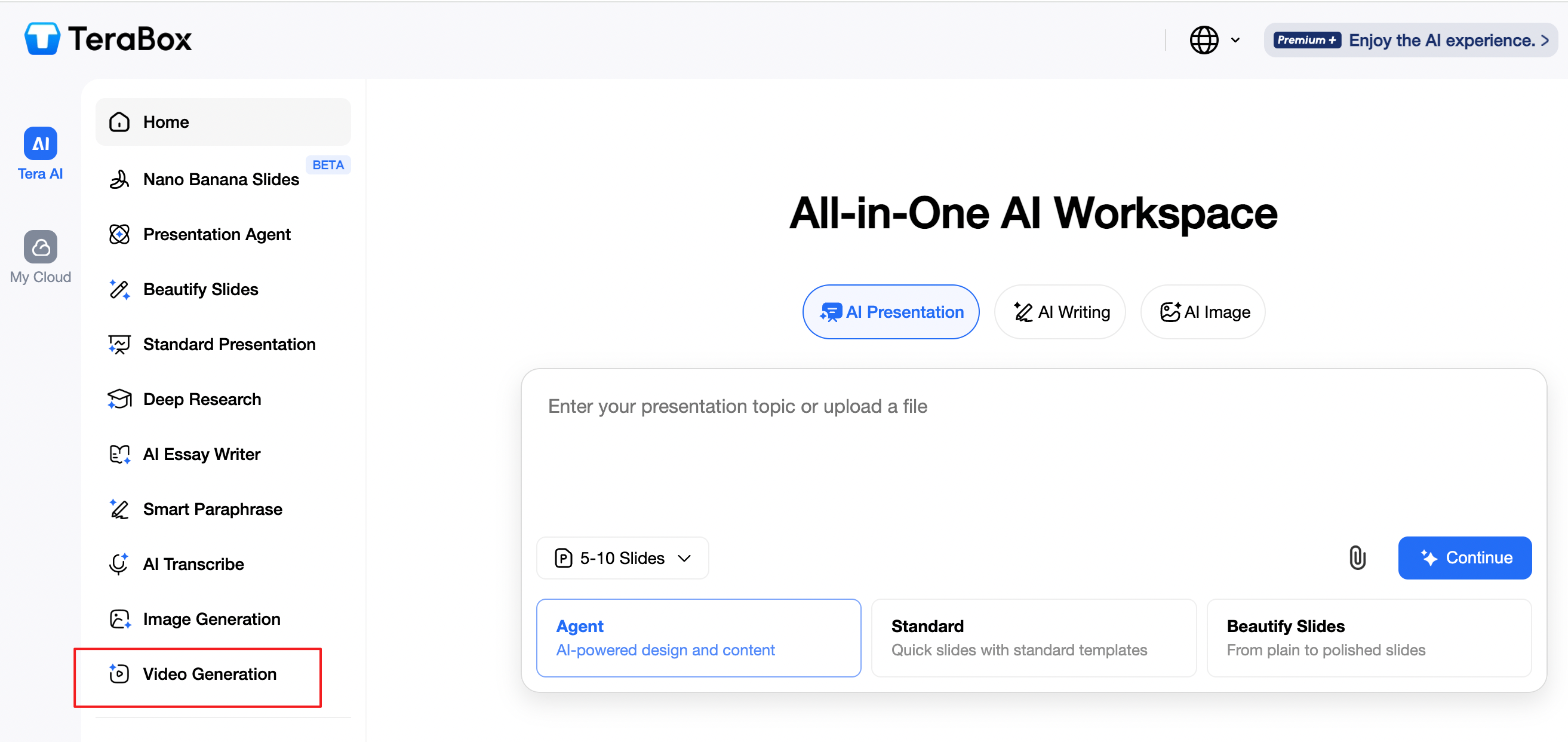 How to Use TeraBox AI Video Generation-Step 1-1