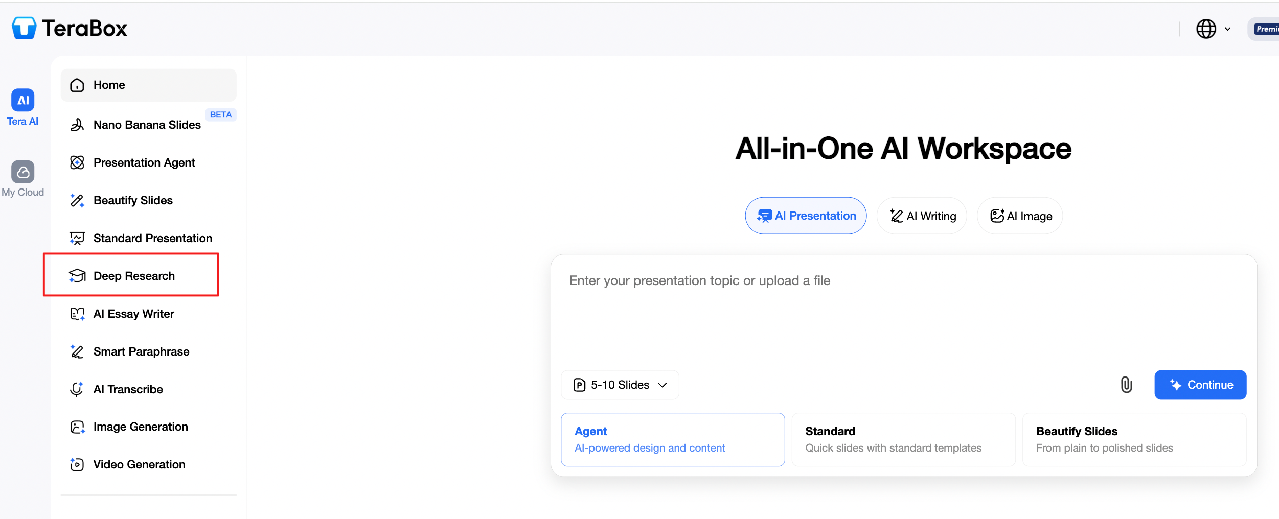 How to Use TeraBox AI Deep Research-Step 1-1