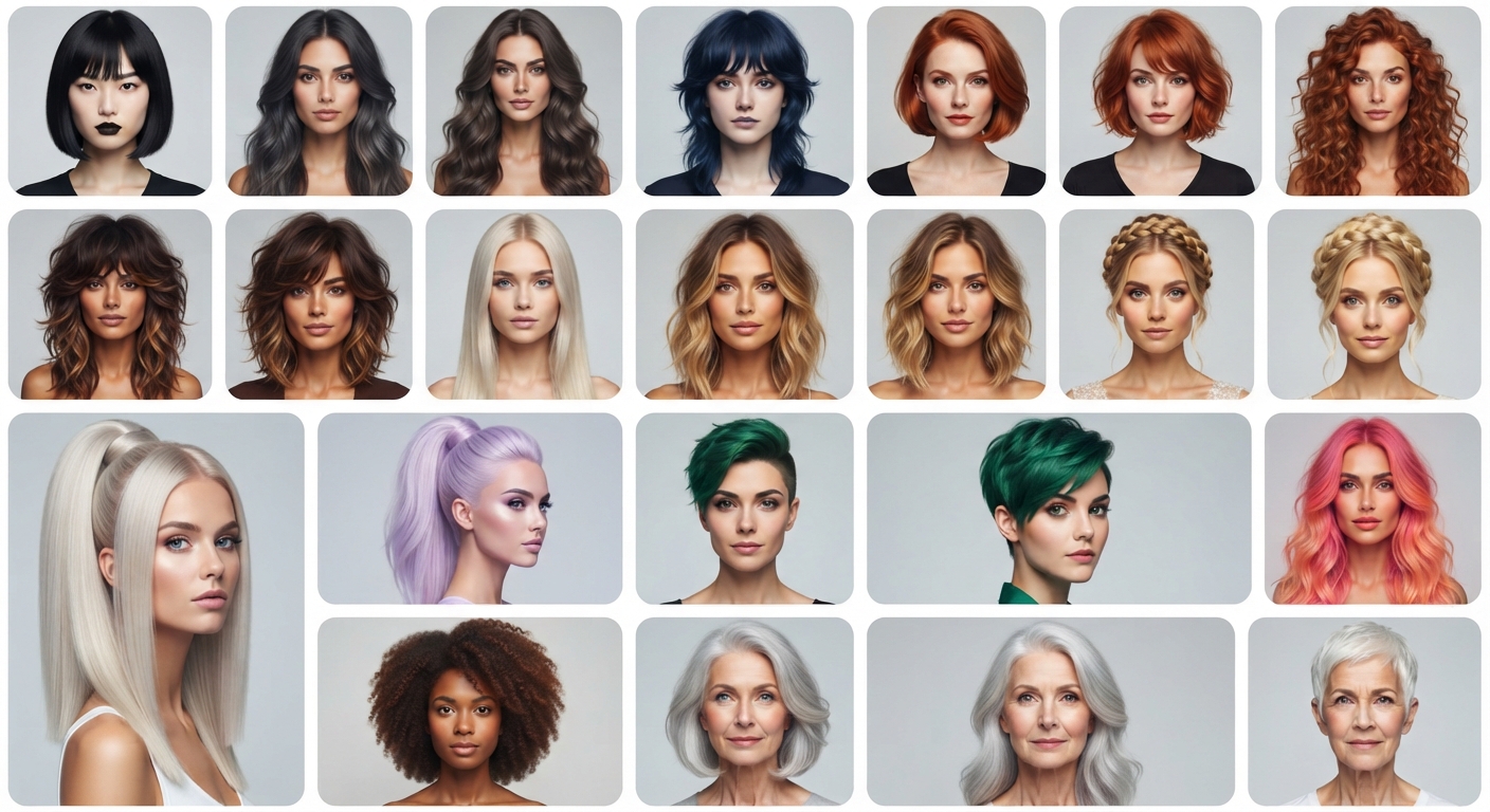 Gemini AI Hairstyle Prompts: 120 Ideas for Every Age, Gender & Style (2026) 12 Gemini AI Hairstyle of Different Color