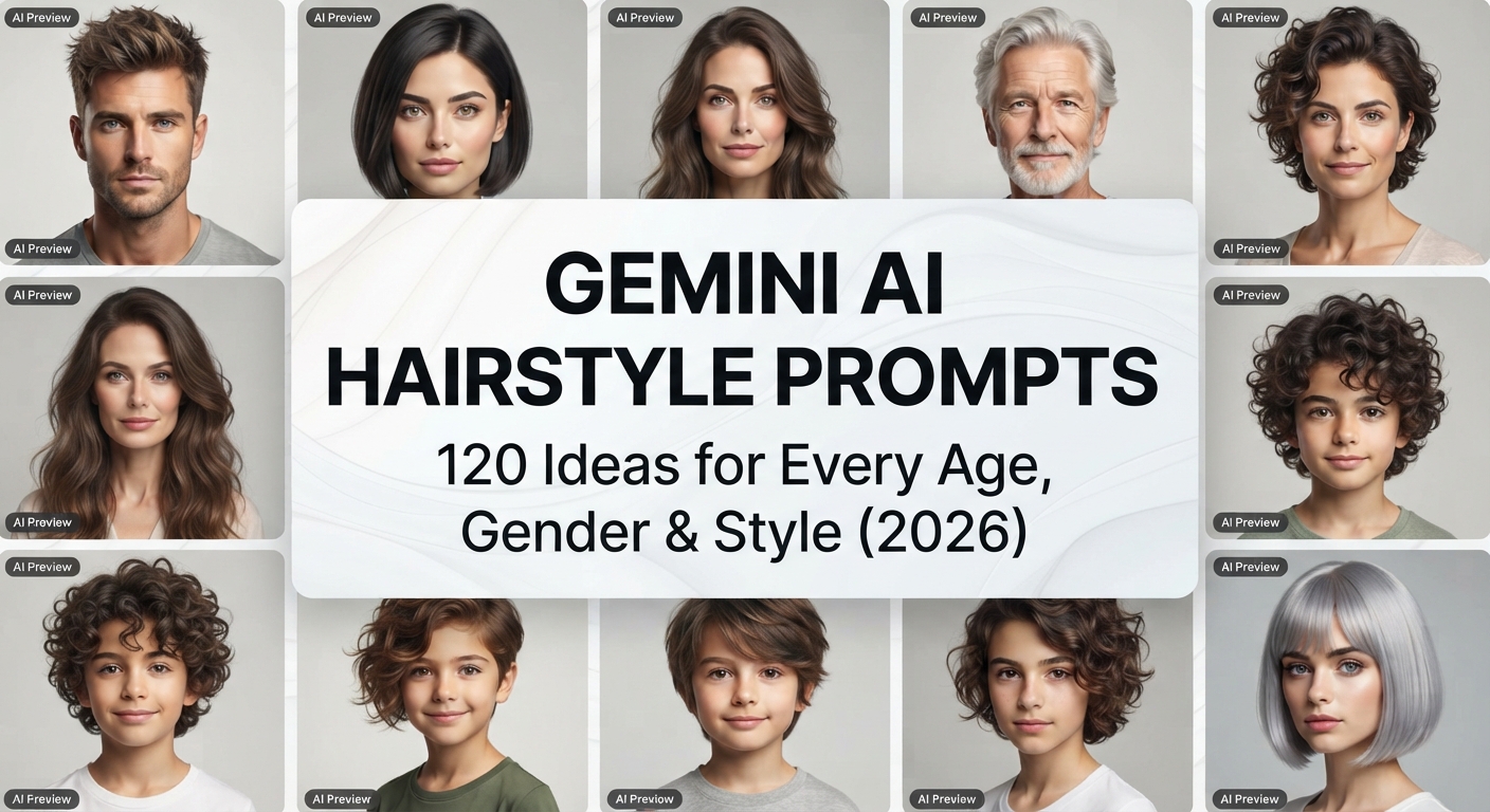 Gemini AI Hairstyle Prompts: 120 Ideas for Every Age, Gender & Style (2026)